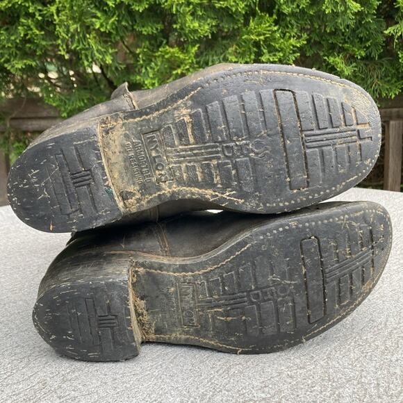 11E 60s Vintage Sears Engineer Harness Motorcycle Riding Work Boots Steel Toe - Picture 8 of 14